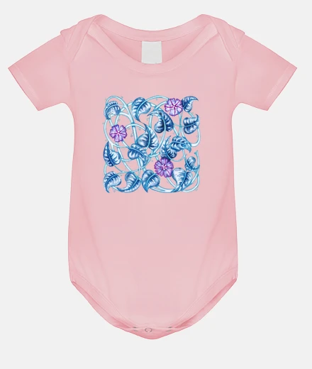 Kids morning glory floral pattern