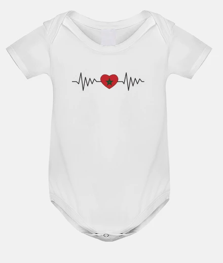 Children's morocco electrocardiogram i love the baby onesie bodysuit