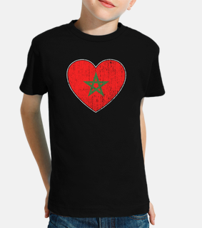Morocco flag love heart hoodie
