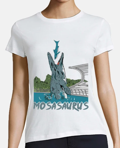 T-shirt mosasaurus dinosauro saure marine