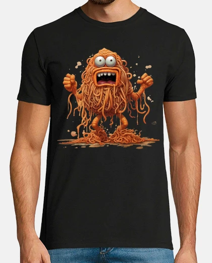 T-shirt mostri spaghetti pasta tagliatelle italiane dj