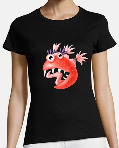 T-shirt mostro divertente carino creatura felic