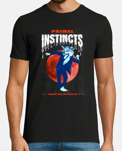 T-shirt mostro lupo istinto primario umano