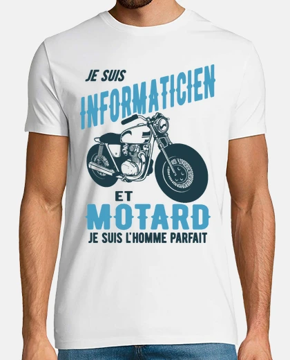 Tee-shirt Motard et informaticien