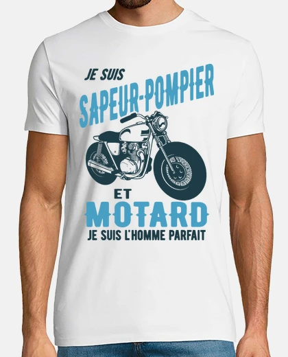 Tee-shirt Motard et sapeur pompier