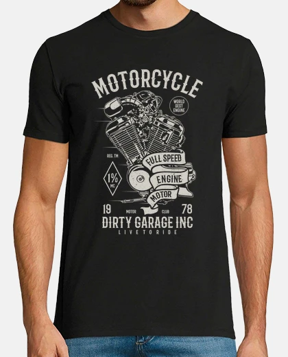 Tee-shirt moteur de moto pleine vitesse