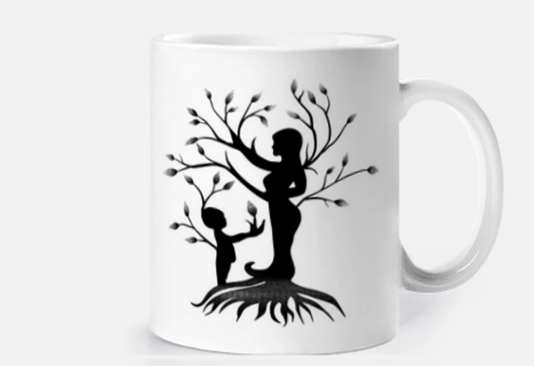 Cup mother and child love