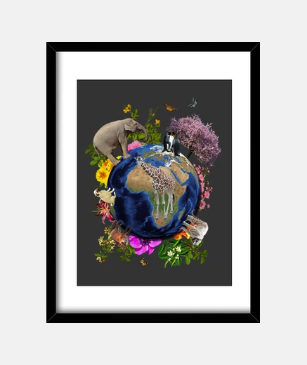 Framed mother earth
