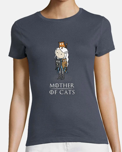T-shirt mother of cats - mamma di gatto os - sc