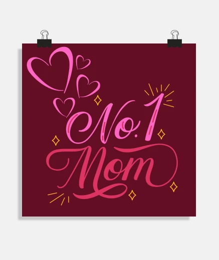 Poster MOTHER S DAY- NUMBER ONE