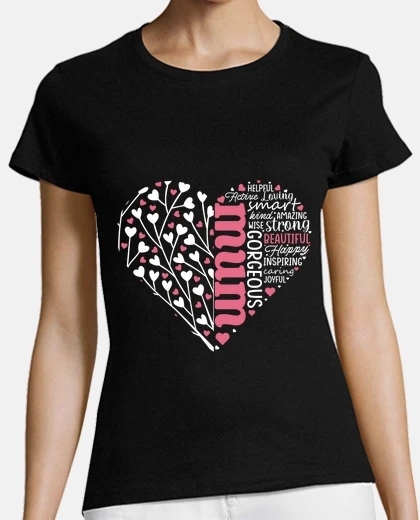 Playera mother39s day mom with a heart