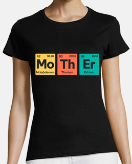 Camiseta Mother Mamá Día De La Madre Tabla Periódica Simbolos Químicos