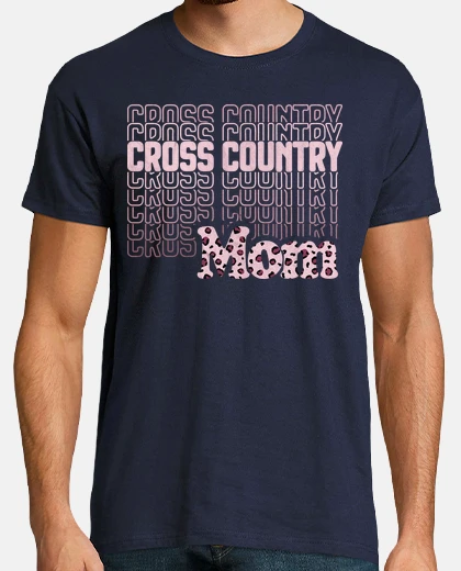 Tee-shirt motif léopard maman cross country