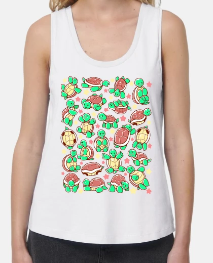 Tee-shirt motif tortue adorable réservoir d'une femme