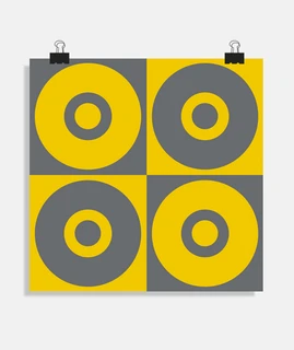 motif de répétition géométrique gris et jaune