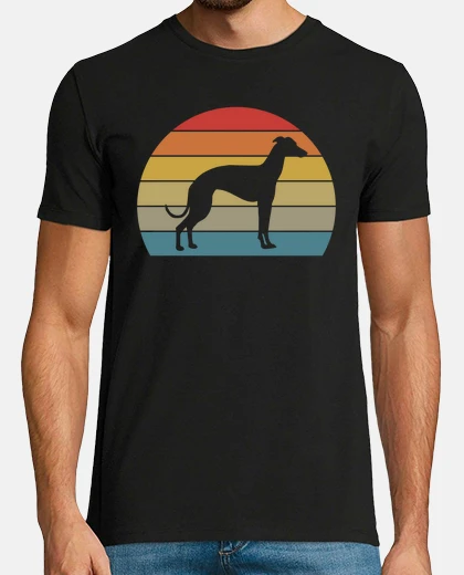 T-shirt motivo di amore di cane levriero retrò
