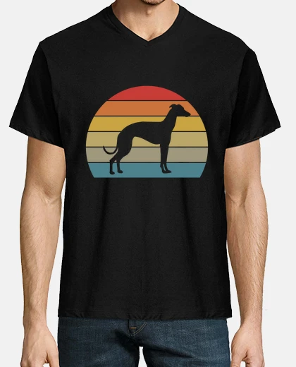 T-shirt motivo di amore di cane levriero retrò