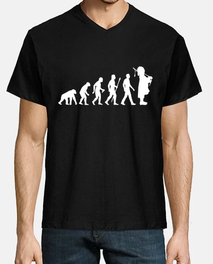 T-shirt motivo zampognaro evoluzione cornamusa