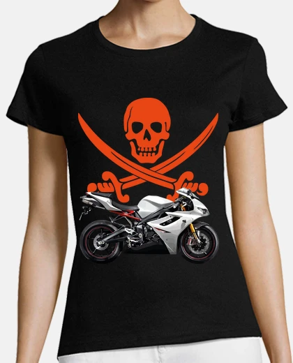Tee-shirt moto avec b and pirate epoque