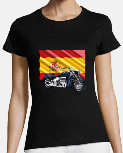Camiseta Moto con bandera española