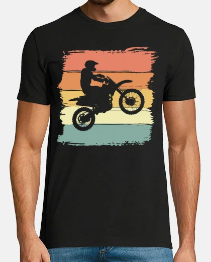 T-shirt moto da cross vintage retrò per