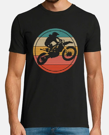 T-shirt moto motocross biker motociclista moto cross motore vintage
