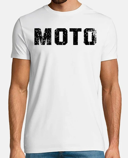 Tee-shirt MOTO Noir Grunge Distressed Rock