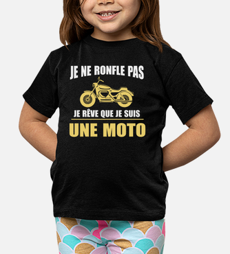 Tee-shirt enfant moto bike ,humour motard.