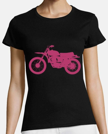 Playera motocicleta rosa