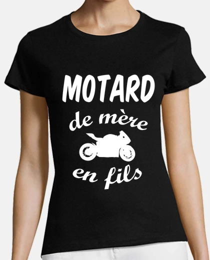 Camiseta motociclista de madre a hijo pasión mot