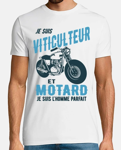 Playera motociclista y viticultor