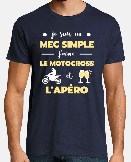Tee-shirt motocross apero humour moto cross