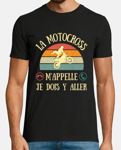 Tee-shirt motocross m appelle humour moto cross