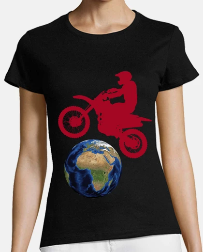 Playera motocross y la tierra