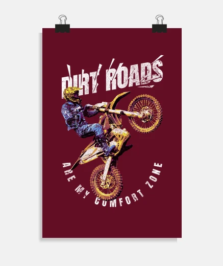 Poster motorcycle poster for decoration or home staging, urban rodeo hip hop motorcycle trial