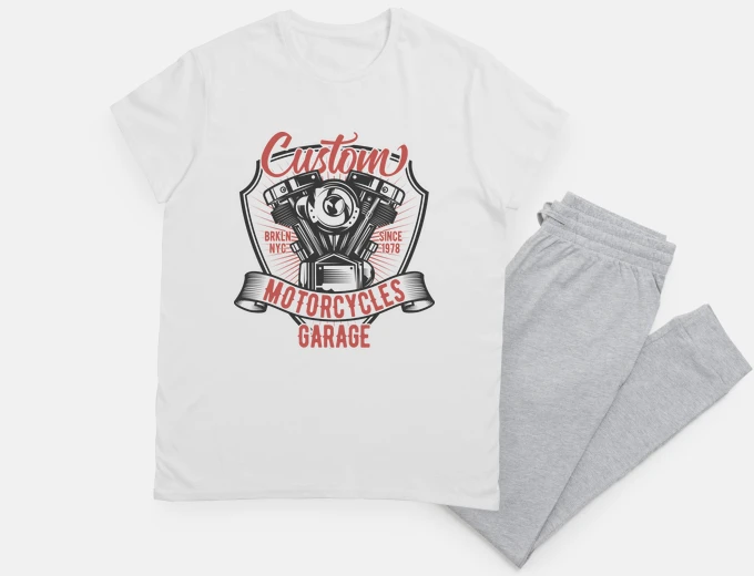 Pajama motorcycles garage