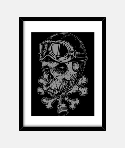 Cuadro motorista de calavera