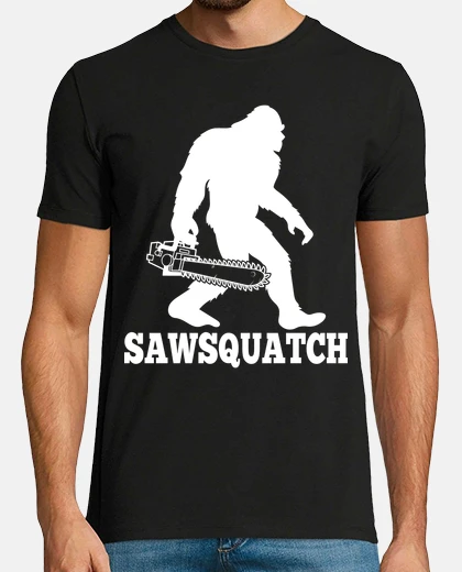 Camiseta motosierra sasquatch leñador