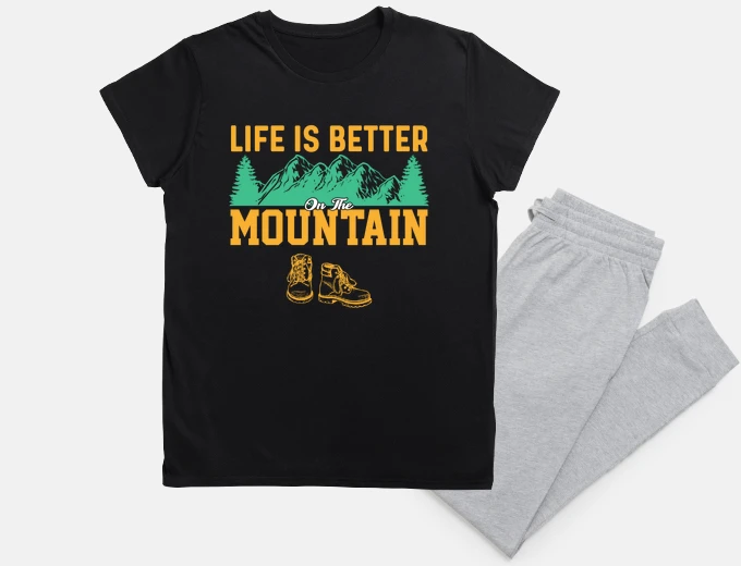 Pyjama mountain hiking nature