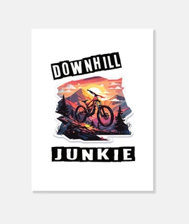 mountainbiker in discesa drogato in dis
