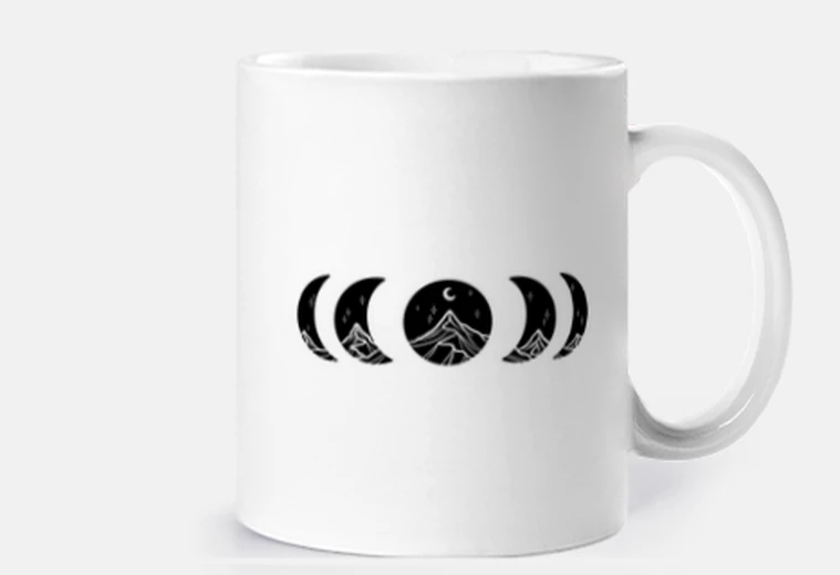 Cup mountains graphic style