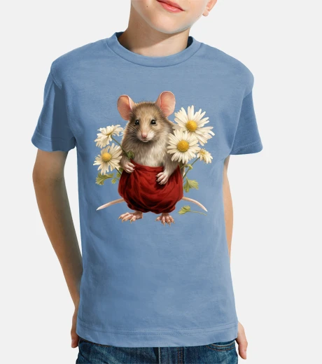 Ropa mouse with daisies flowers
