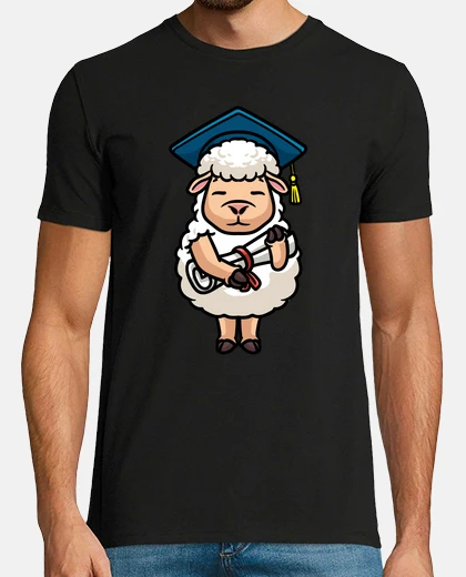 Tee-shirt mouton diplôme diplômé étudiant diplômé