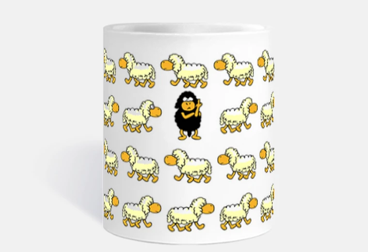 Mug mouton noir - être différent