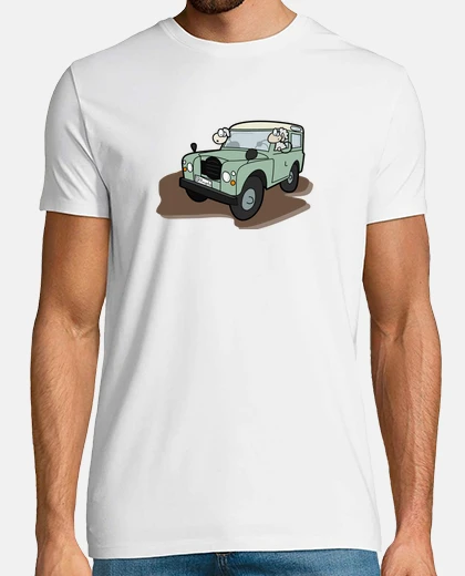 Tee-shirt moutons sur land rover