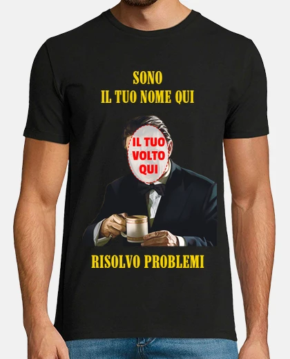 T-shirt mr wolf con il tuo viso - risolvo problemi