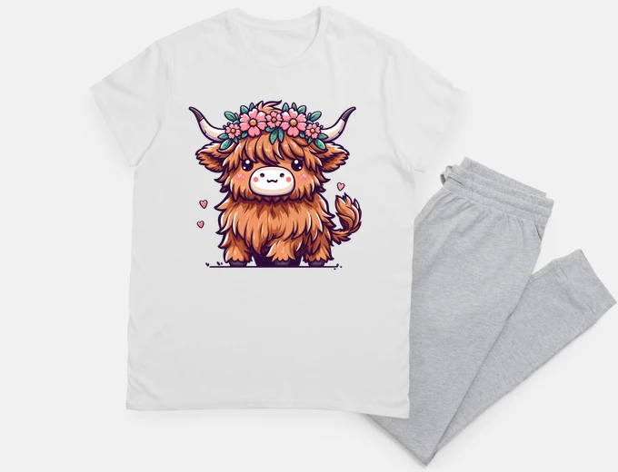 Pigiama mucca dell39altopiano kawaii con corona