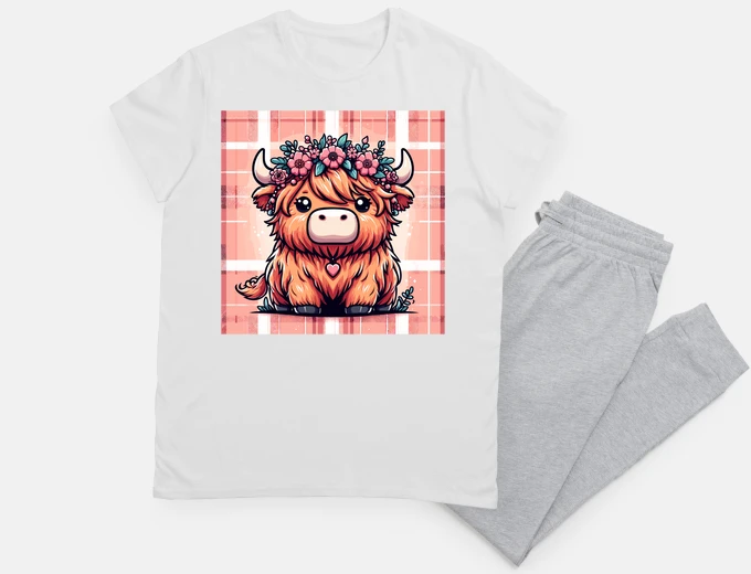 Pigiama mucca dell39altopiano kawaii con corona