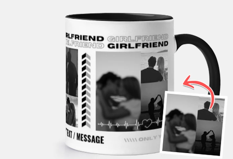 mug avec photo girlfriend saint valentin