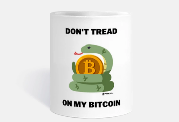 Cup mug bitcoins libertarian party - in